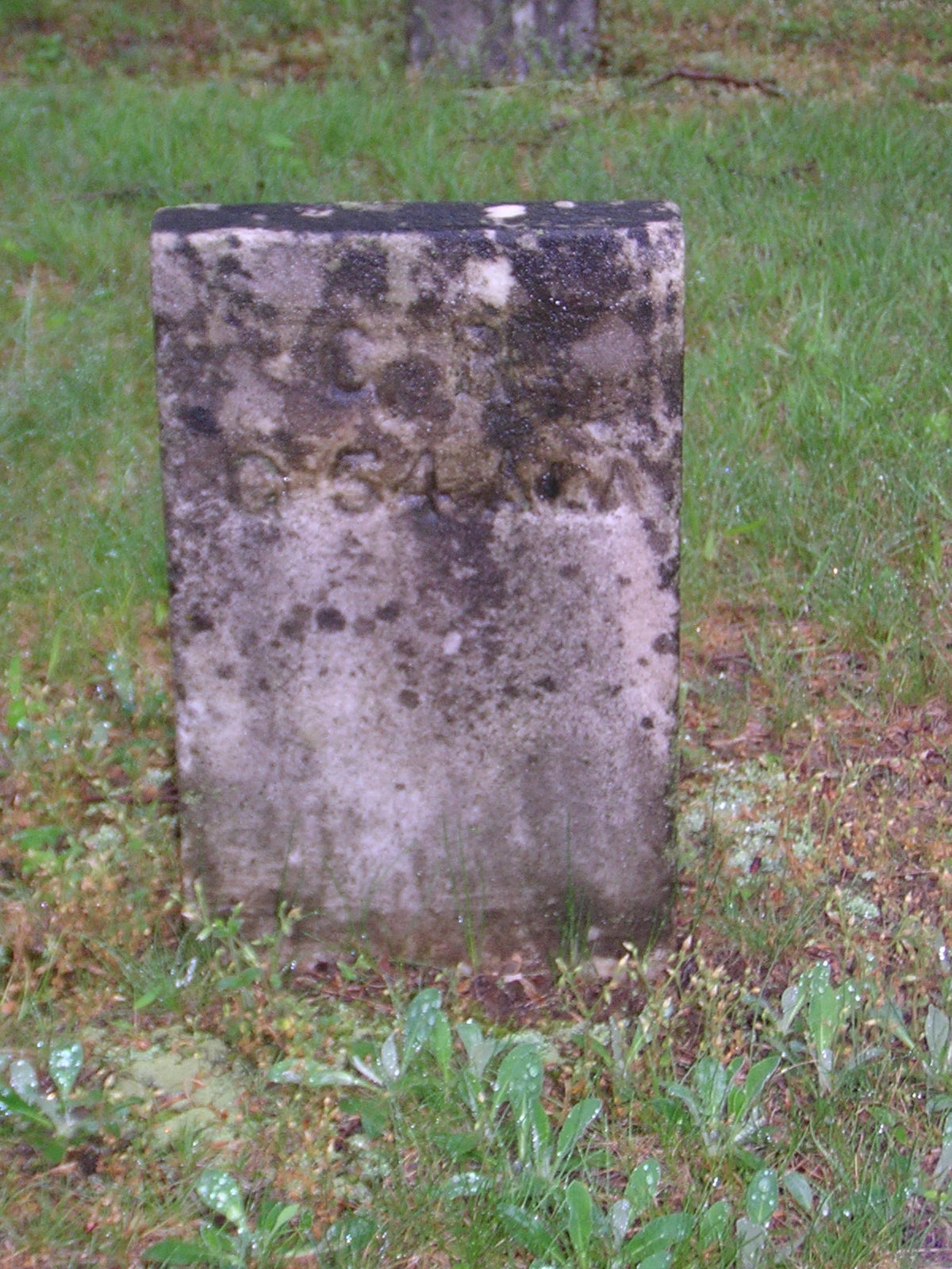 George Riley's marker, inscribed G R, G 54 ALA. The inscription is